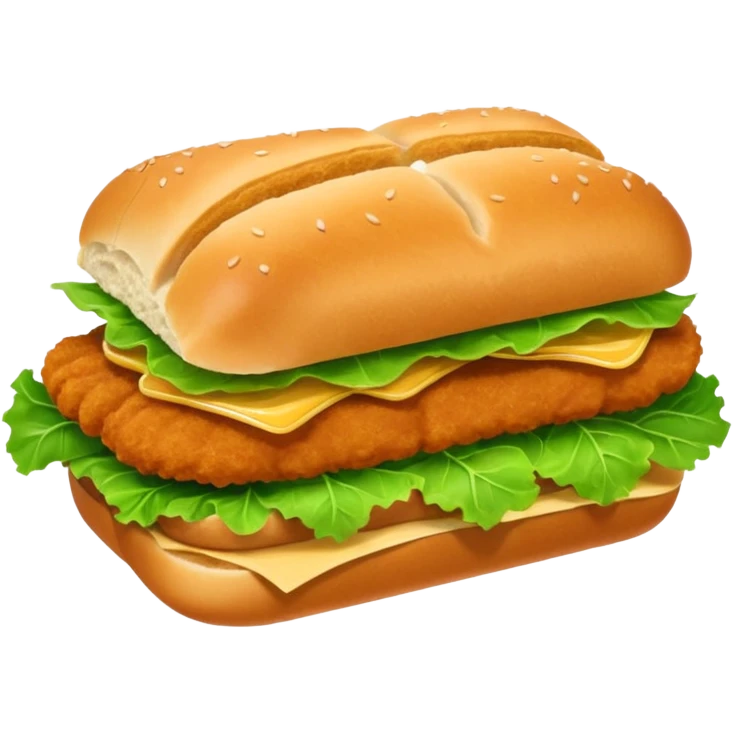 schnitzel sandwich: an oblong roll topped with a schnitzel, served on a lettuce leaf emoji