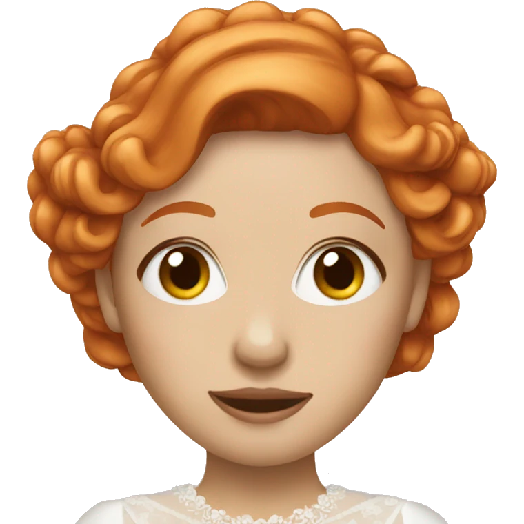 Ginger hair bride emoji