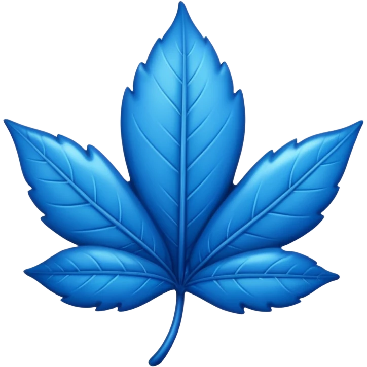 blue leaf emoji