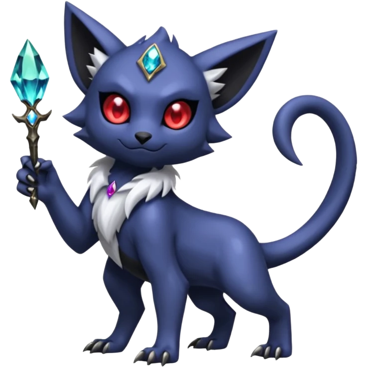 Sableye-Absol-Purloin-hybrid-fusion (full body) emoji