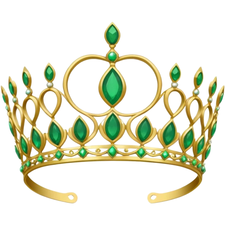 Create me a detailed green Tiara that says Co Owner Lia underneath it emoji