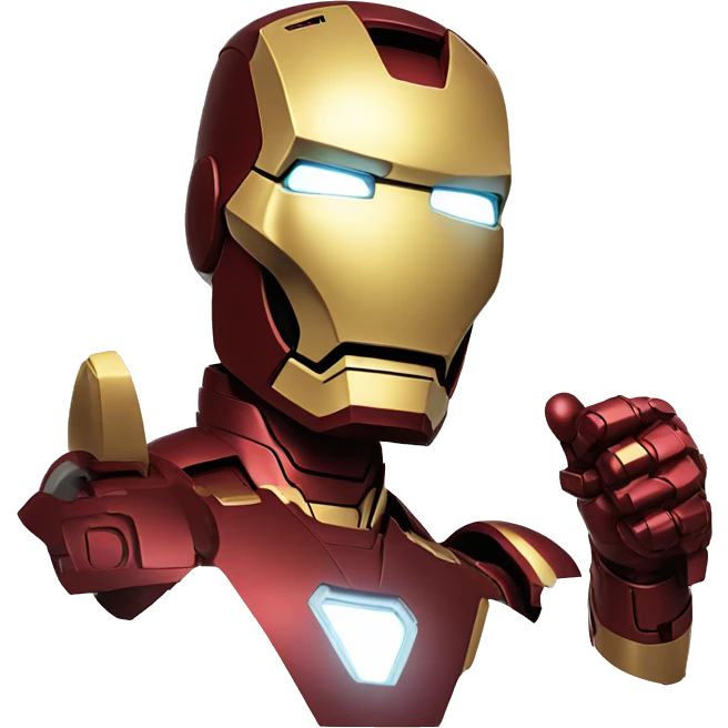 iron man pointing big finger down emoji