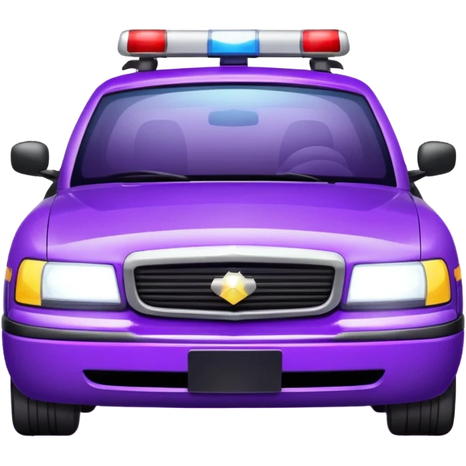 glitter purple police car light emoji