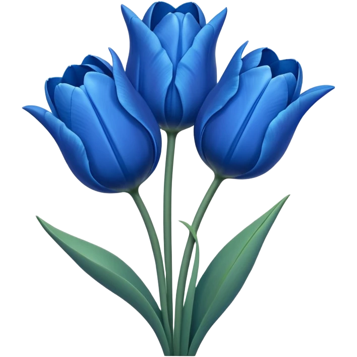 Blue tulips emoji emoji