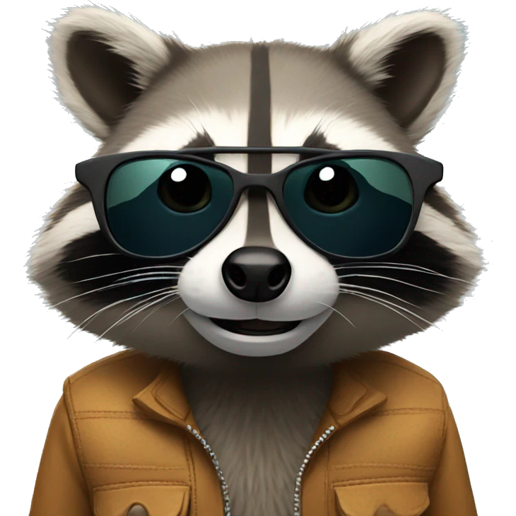 raccoon with oakleys emoji