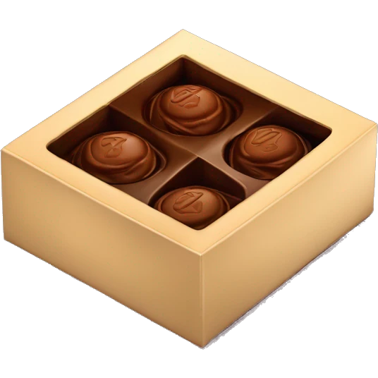 Lindt chocolates with 70% cocoa in a gift box. emoji
