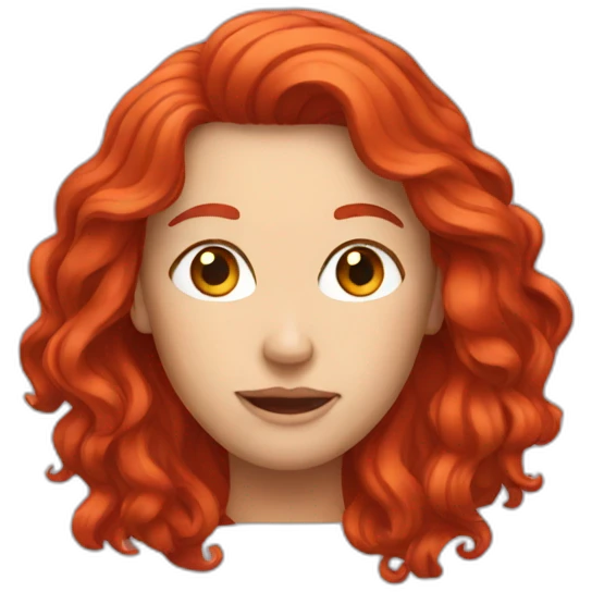 a red head emoji