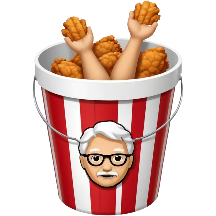 kfc bucket white and red stripes emoji