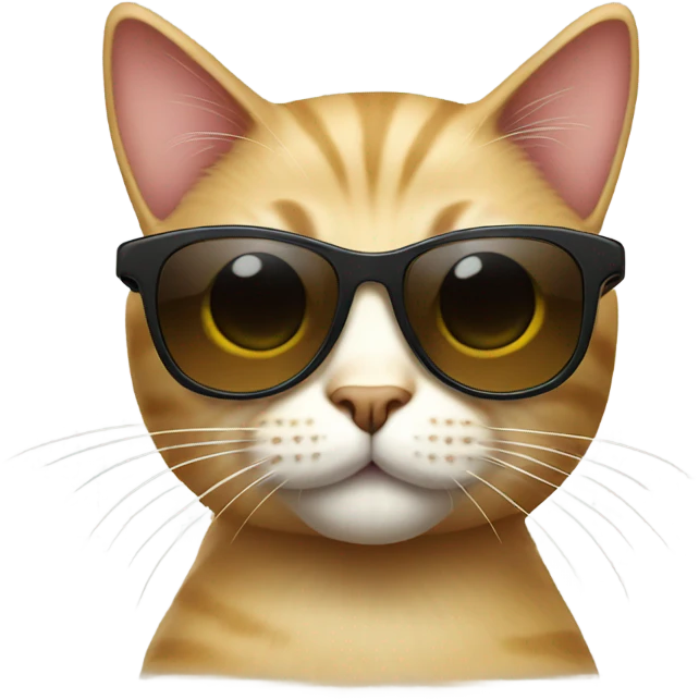 Cat with sunglasses emoji