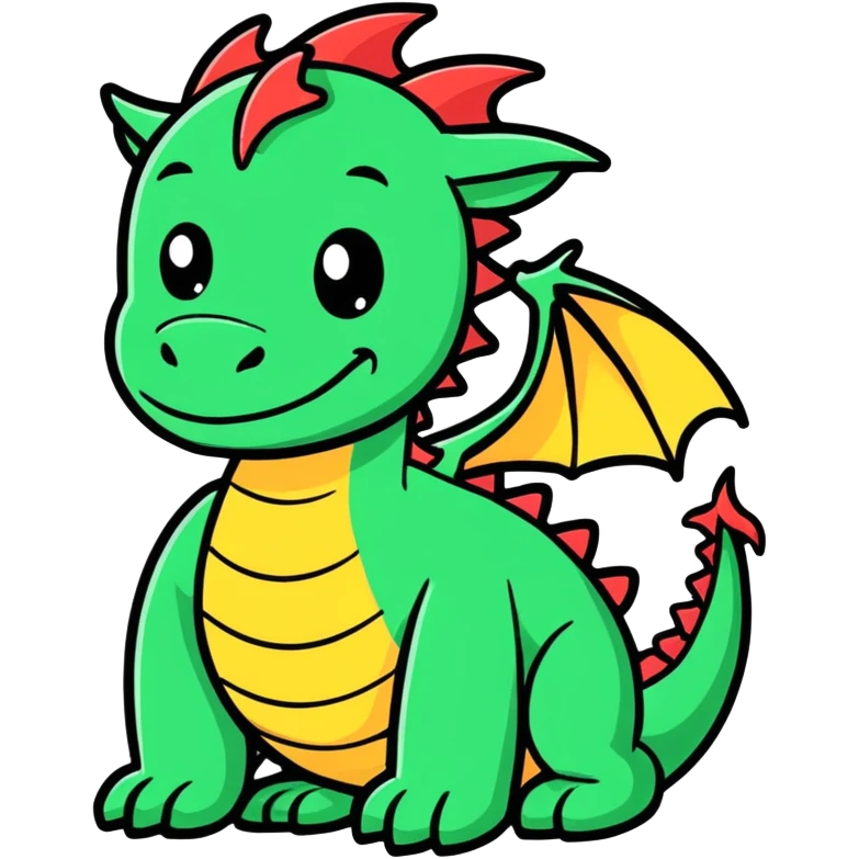 green and black dragon emoji