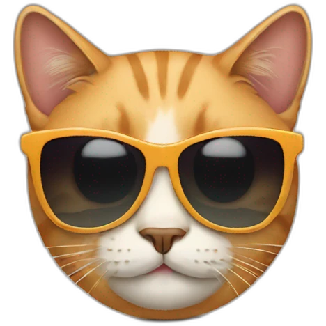 Cat with sunglasses emoji