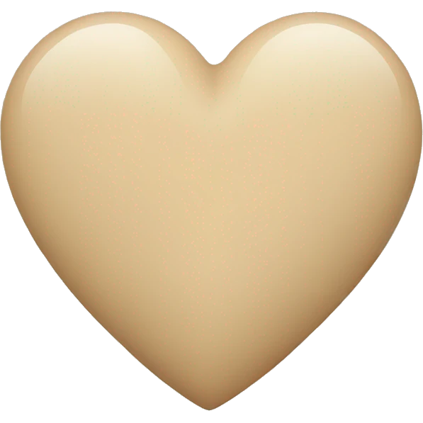 Beige heart emoji