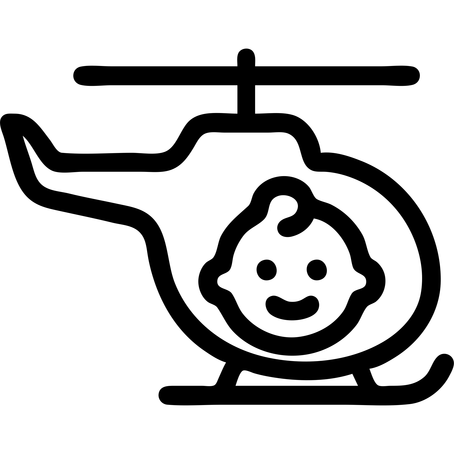 icon style helicopter with a baby emoji
