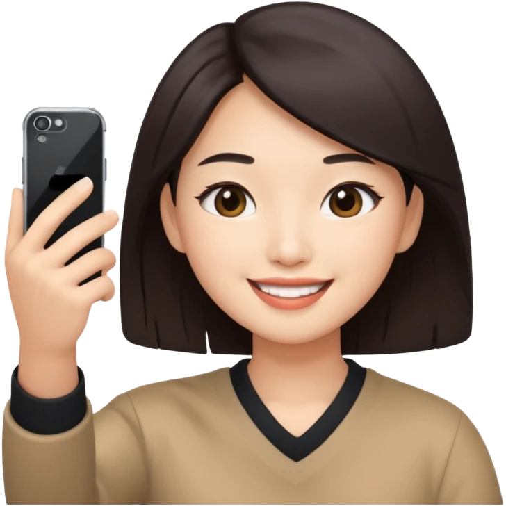 asian influencer selfie emoji