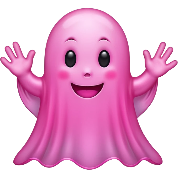 cute pink ghost emoji