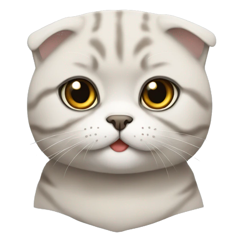 Scottish fold cat emoji