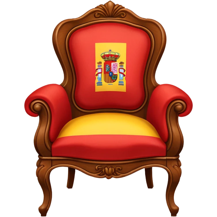 victorian chair with spanish flag emoji
