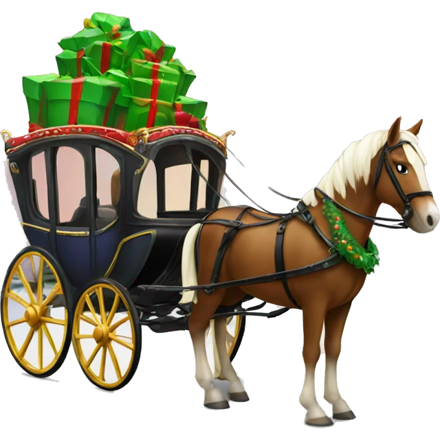 Christmas Horse and carriage emoji