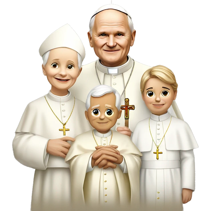 Pope John Paul II with family emoji