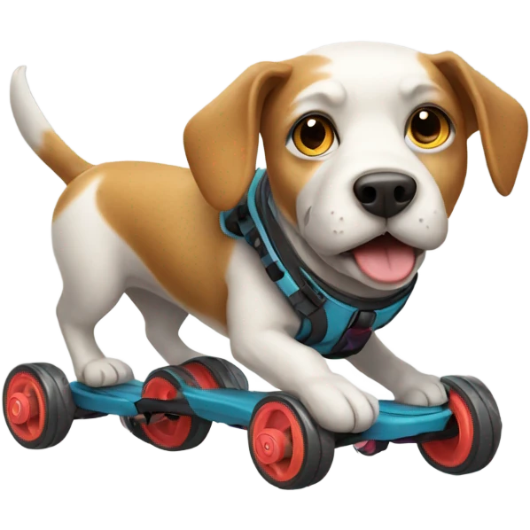 dog with rollerblades  emoji