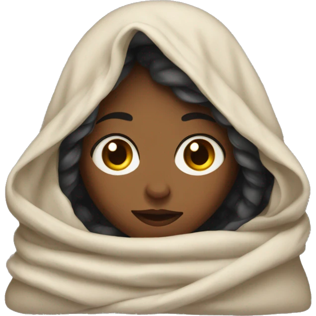 Btinnete girl in blanket emoji