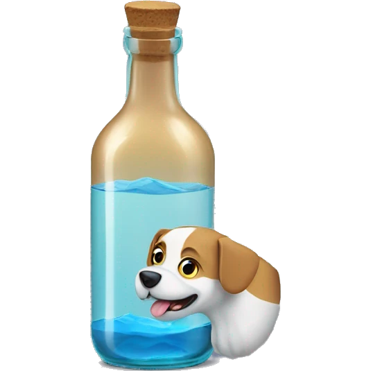 Dog in bottle emoji
