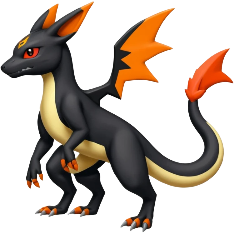 Salandit-Guilmon-Umbreon-Silvally-fusion (full body) emoji