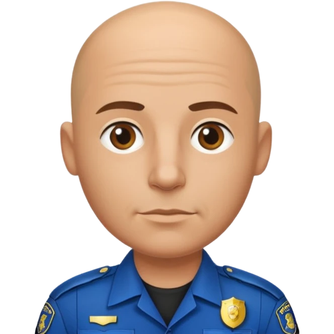 bald police emoji