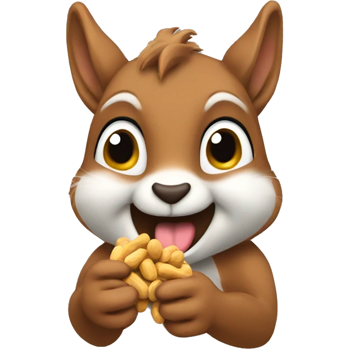 squirrel chewing peanuts emoji
