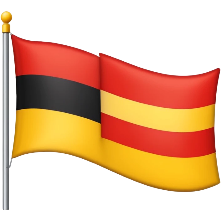 Bandera con colores, rojo, amarillo y negro emoji