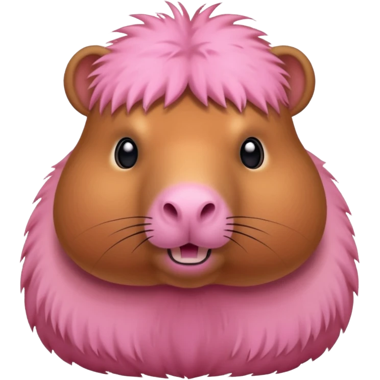 Pink capybara emoji
