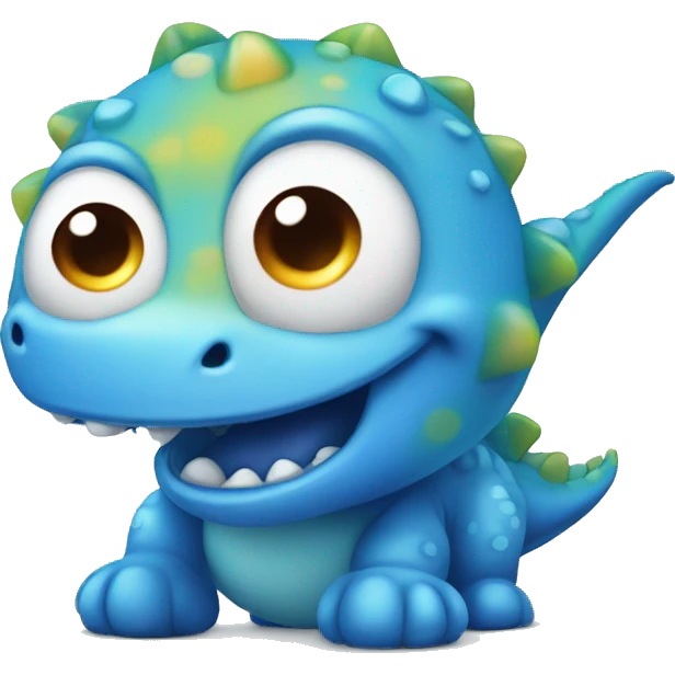 Blue cute Dino  emoji