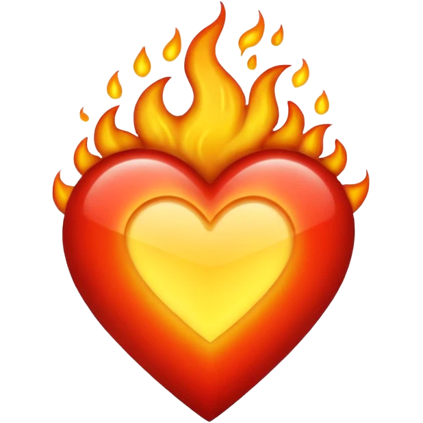 Make flaming hearts in all colours emoji