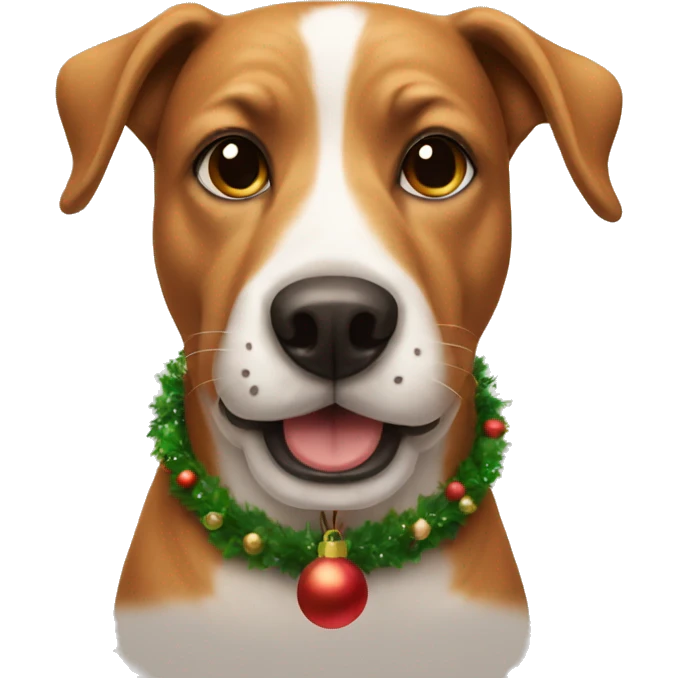 Dog in Christmas mood emoji