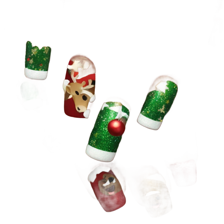Christmas nails emoji