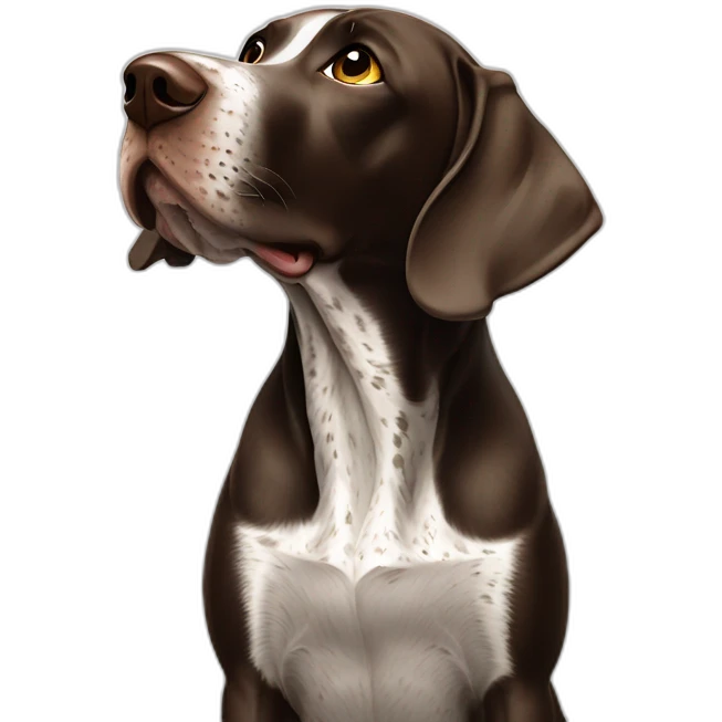 German shorthair sending kiss emoji