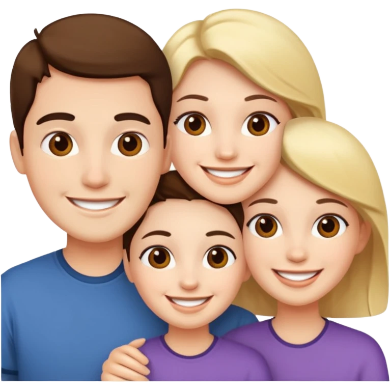 three friends selfie smiling emoji