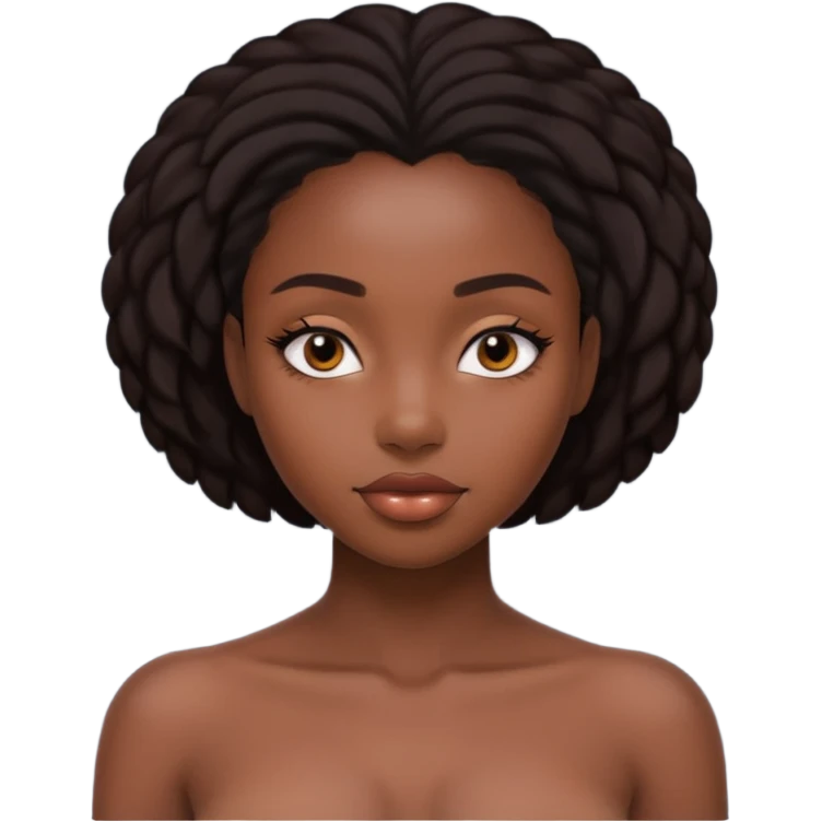 Black naked girl pussy emoji