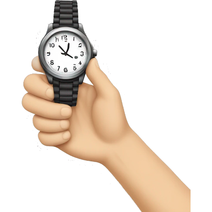 A HAND HOLDING A WATCH emoji
