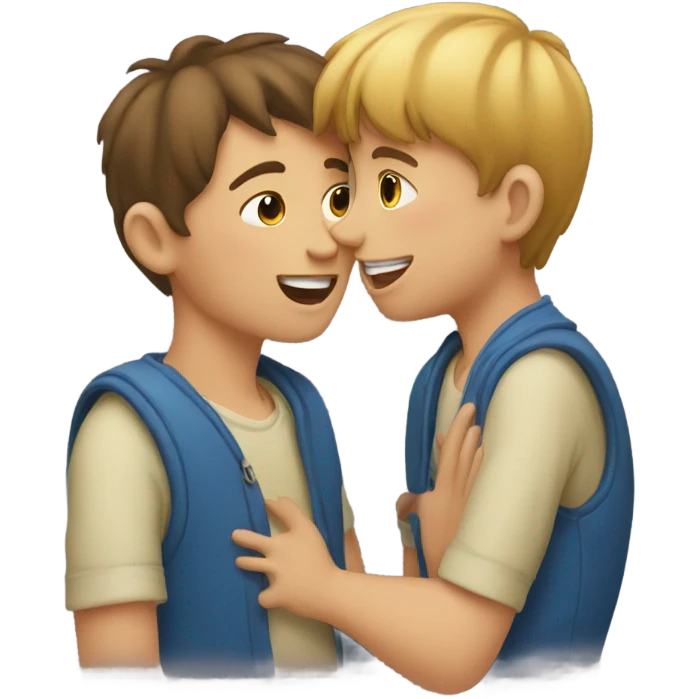 2 boys kissing  emoji