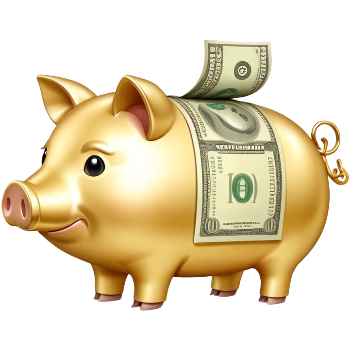 Pig with money emoji