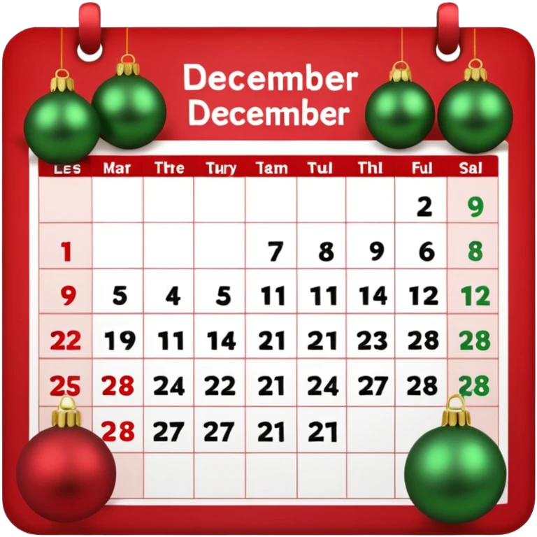 December 25 calendar emoji