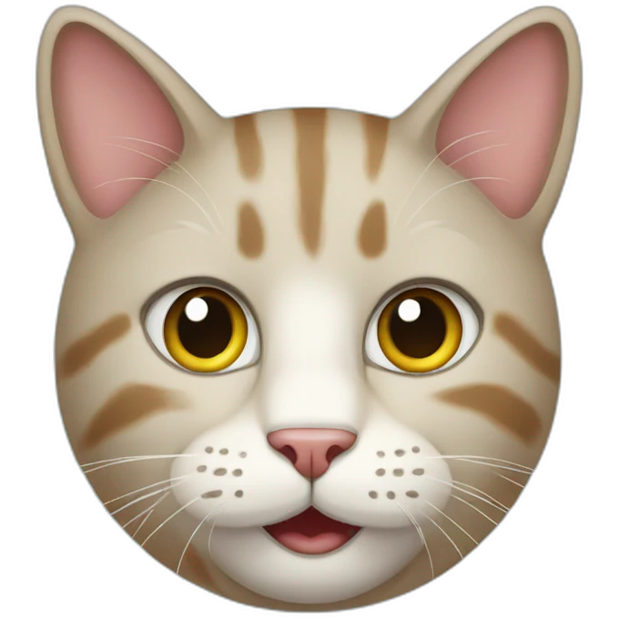 Cat inside cartoon emoji