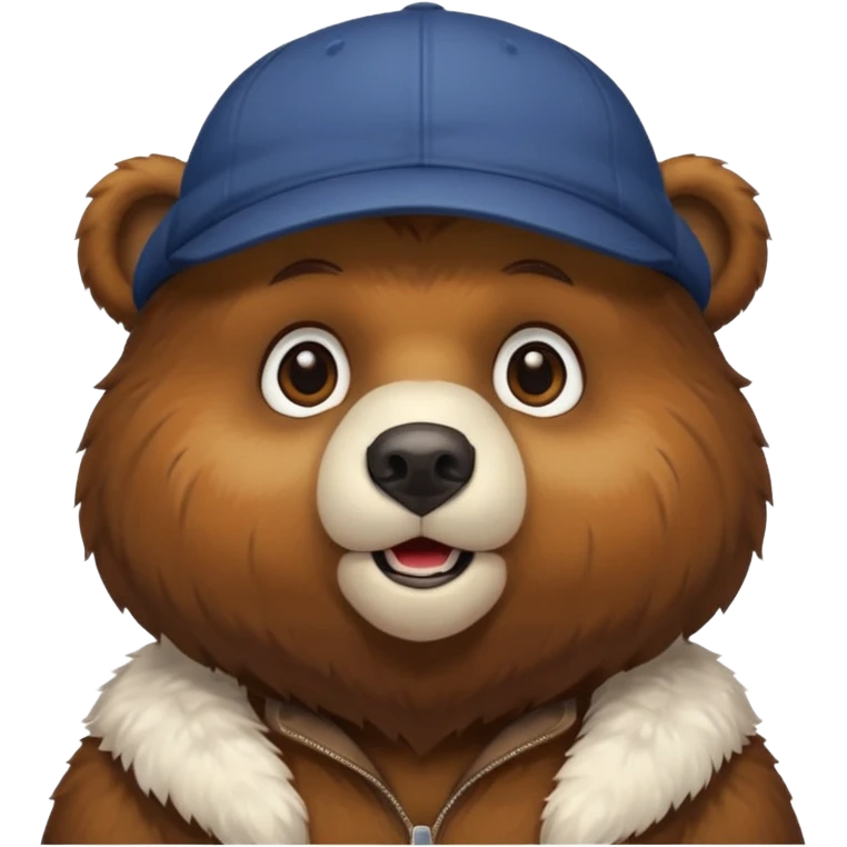 Bear with cap emoji