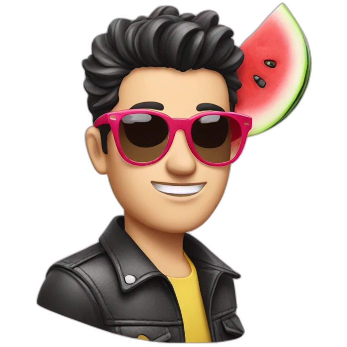 pale greaser with watermelon sunglasses emoji