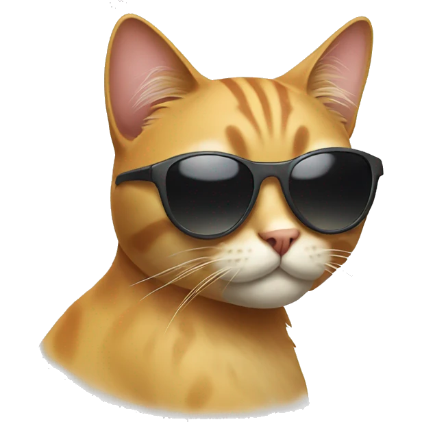Cat with sunglasses emoji