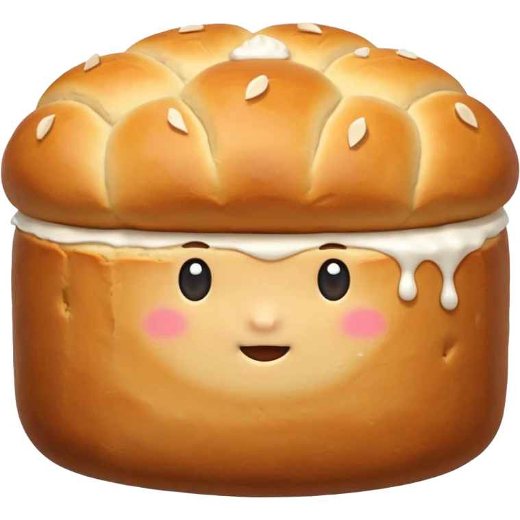 Korean Salt bread 3d aesthetic emoji