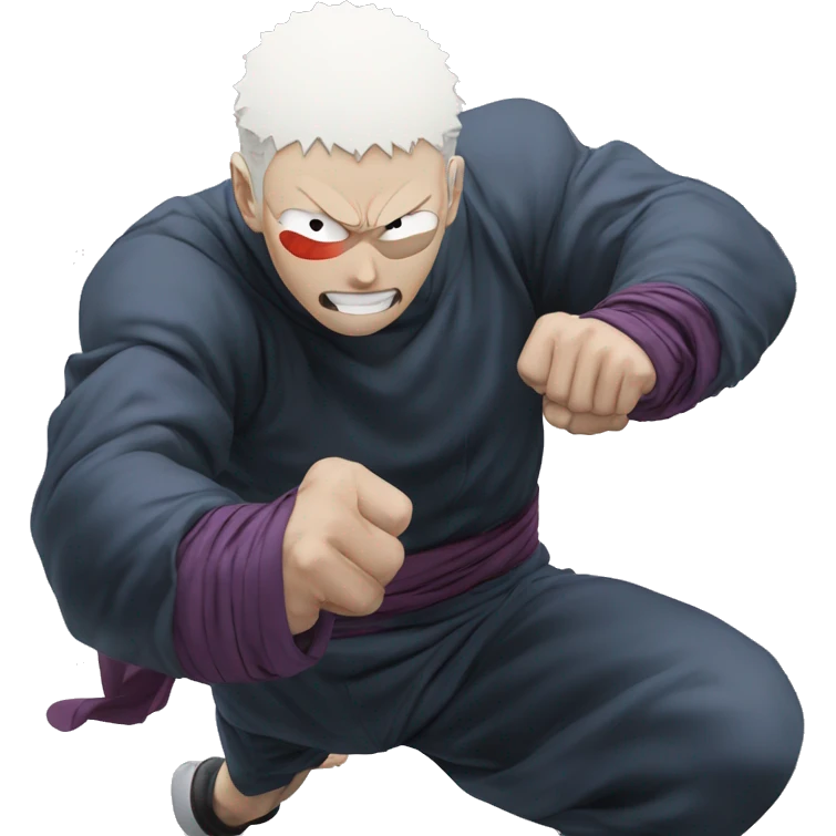 gojo from jujutsu kaisen punching a bald superhero emoji