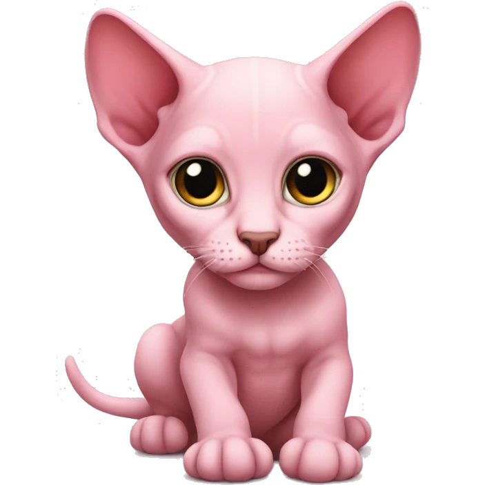 Pink sphinx kitten emoji
