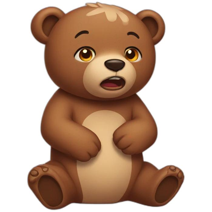 crying bear emoji